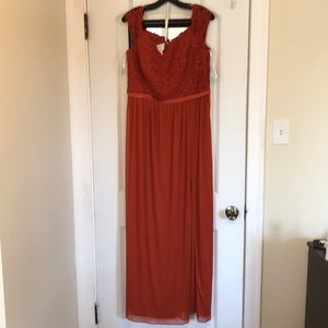 David’s bridal off the shoulder lace dress